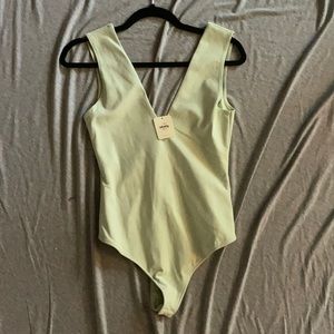 Free People seafoam green bodysuit